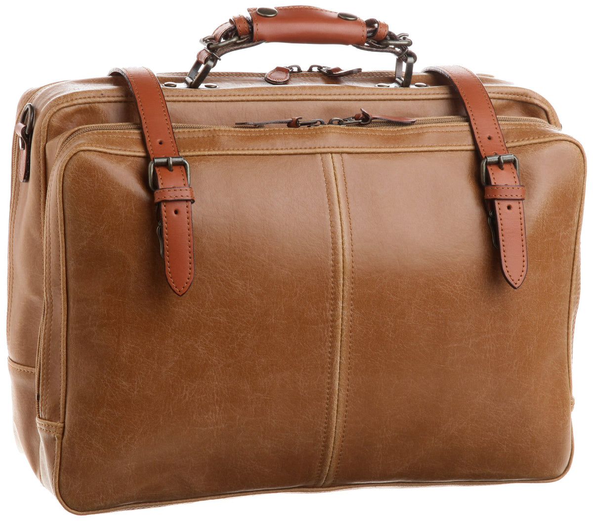 Retro Business Boston Bag with Genuine Leather 2-Way (Kiwada) Made in Toyooka City, Hyogo Prefecture, the Holy Land of Bags, Camel