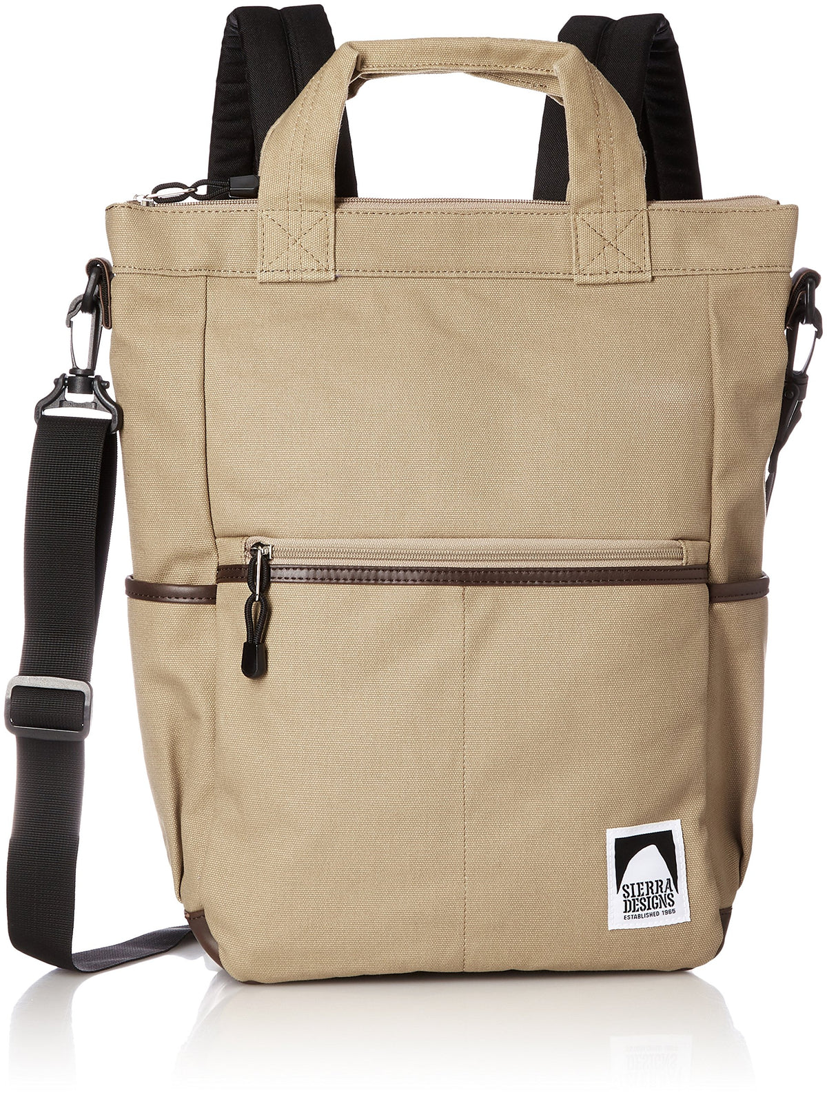 Sierra Designs 3-Way Tote Backpack, Canvas, A4, PC Storage, Beige
