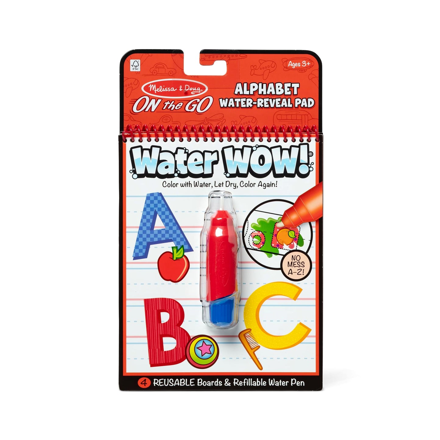 Melissa & Doug Water WOW! Alphabet Reusable Water-Reveal Coloring Book