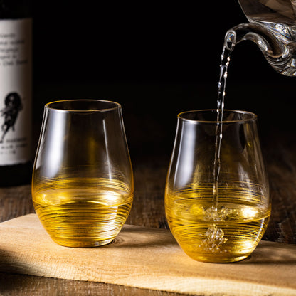 Sensuji Ginjō Glasses (Set of 2)｜Kanazawa Gold Leaf | HAKUICHI STYLE