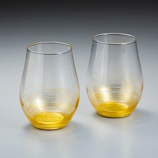 Sensuji Ginjō Glasses (Set of 2)｜Kanazawa Gold Leaf | HAKUICHI STYLE