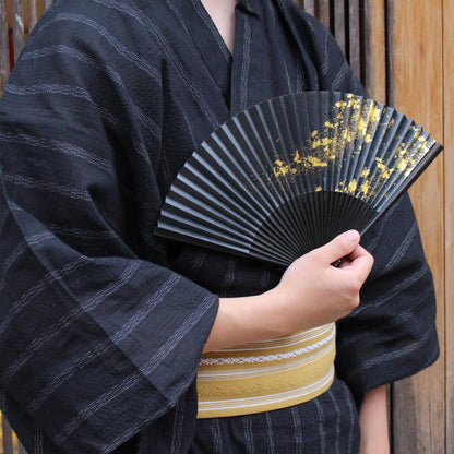 Kanazawa Gold Leaf Folding Fan "Chirashibi" Hoshizora