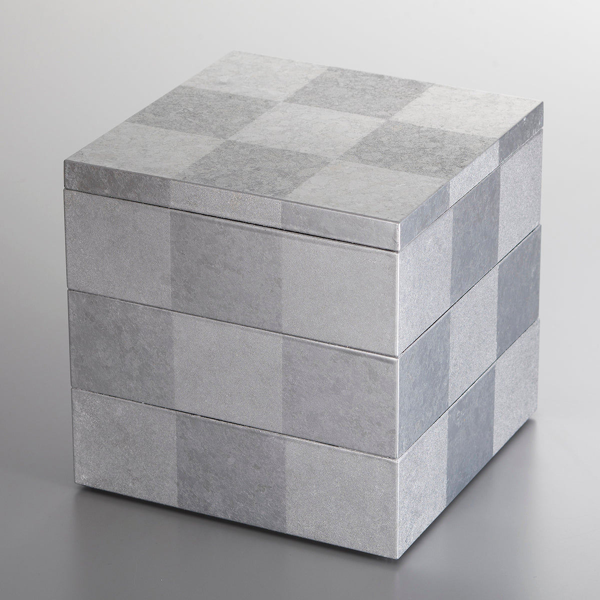 Ichimatsu Three-Tiered Box (Silver)