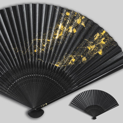 Kanazawa Gold Leaf Folding Fan "Chirashibi" Hoshizora