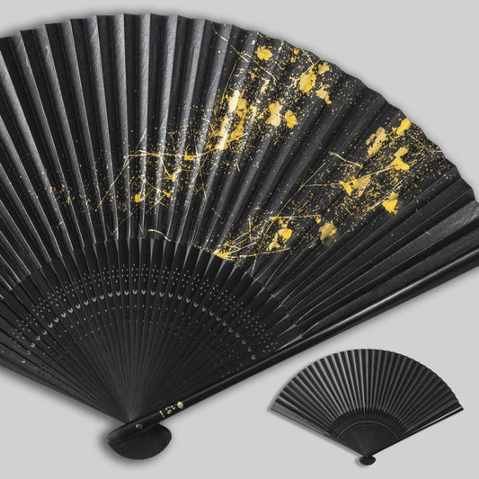 Kanazawa Gold Leaf Folding Fan "Chirashibi" Hoshizora