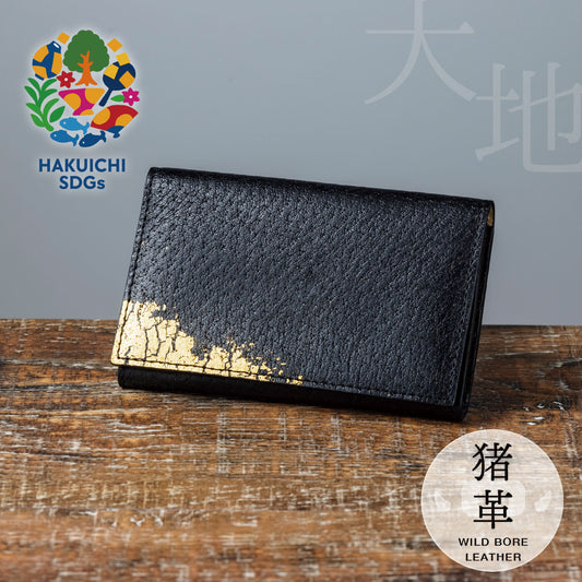 WBL Card Case Black - Daichi｜Kanazawa Gold Leaf | HAKUICHI STYLE