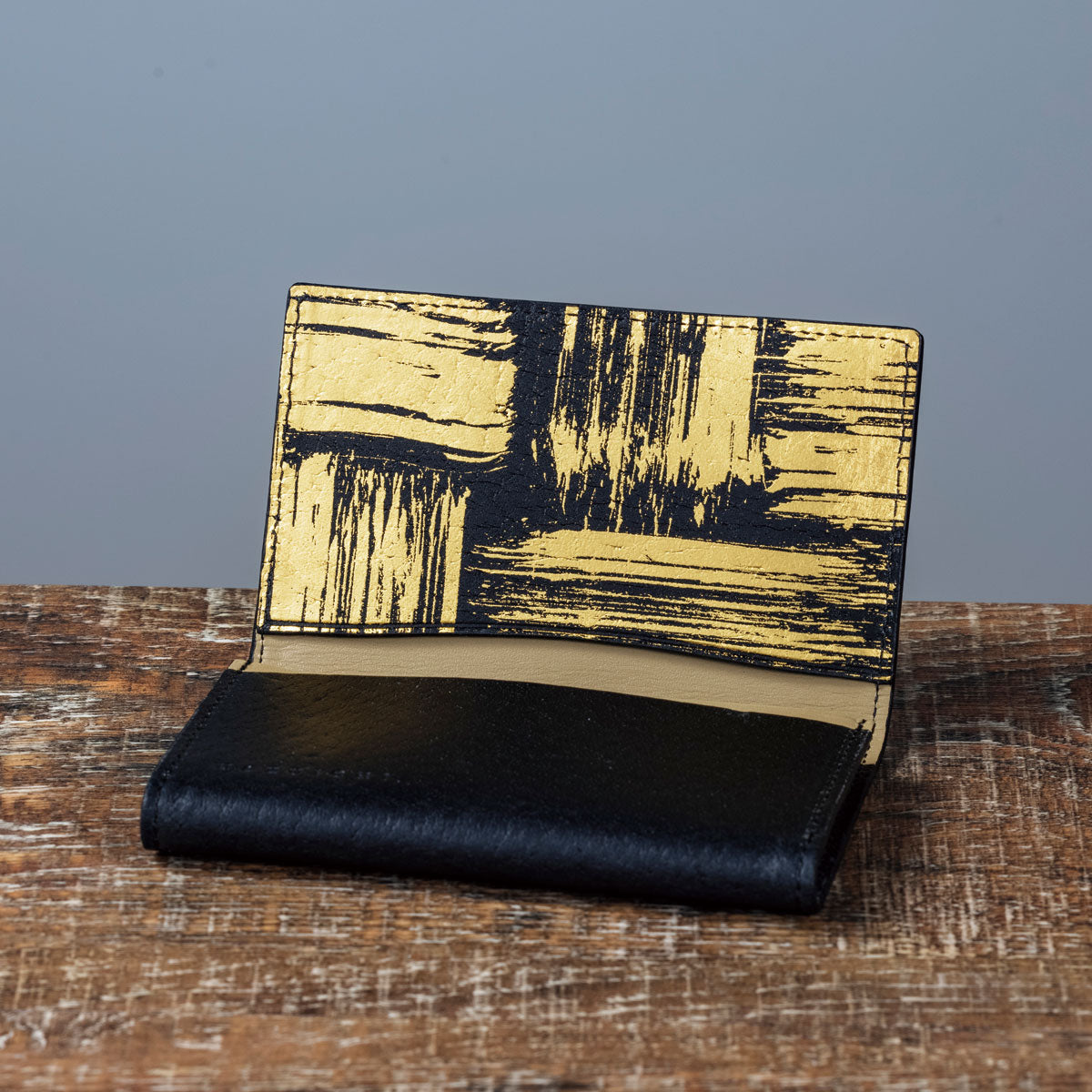 WBL Card Case Black - Kōshi｜Kanazawa Gold Leaf | HAKUICHI STYLE