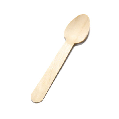 Birch Eco Spoon (Large) – Disposable Wooden Cutlery (Pack of 100)