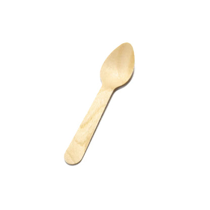 Birch Eco Spoon (Large) – Disposable Wooden Cutlery (Pack of 100)