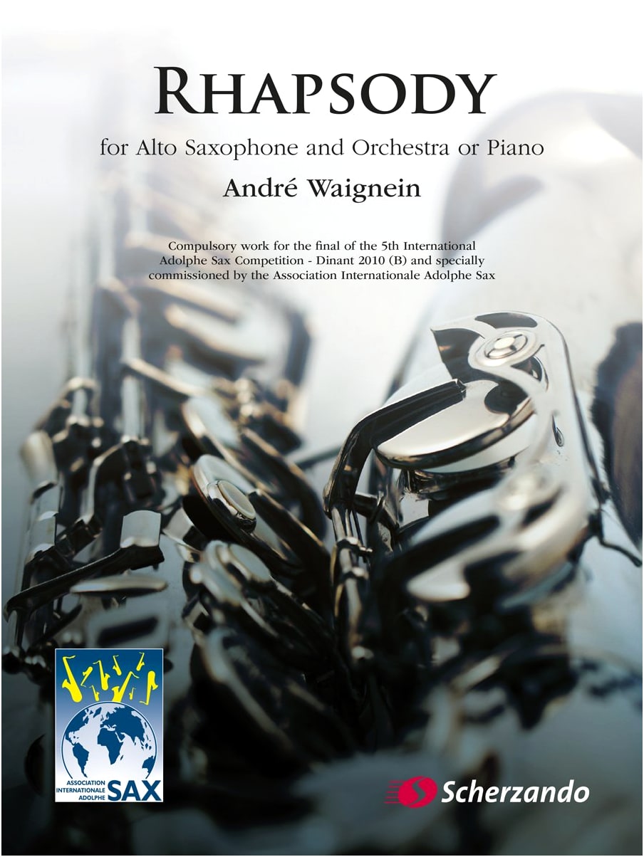 Jean Waignein: Rhapsody for Alto Saxophone and Piano (Music Score)