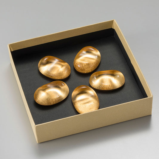 Gold Chopstick Rests "Hyakumangoku" (Set of 5)