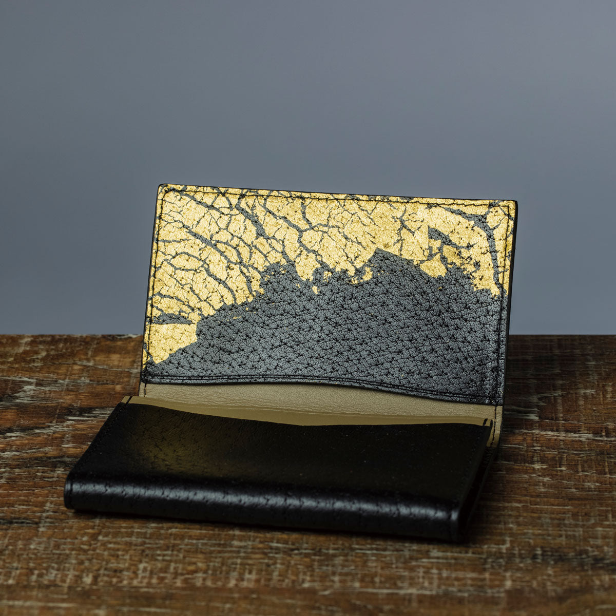 WBL Card Case Black - Daichi｜Kanazawa Gold Leaf | HAKUICHI STYLE