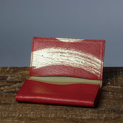WBL Card Case Red - KAZE｜Kanazawa Gold Leaf | HAKUICHI STYLE