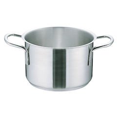 Endo Shoji AHVA305 Murano Induction Pot, Commercial Use, 12.6 inches (32 cm), (No Lid), Induction Compatible, 18-8 Stainless Steel