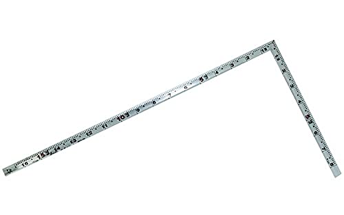 Shinwa Sokutei 10561 Curved Scale, Equivalent to Front and Back, Red Numbers, Silver, 1 Scale 6 Size