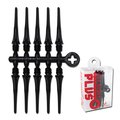 NineDartOut.us New!! Fit Point Plus Soft Tip Dart Tips - 50 Count (Black)