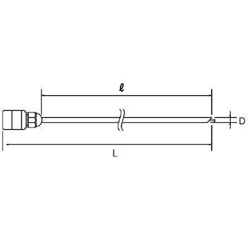 Kyoto Machine Tools (KTC) Suction Nozzle for Oil Drainer, Flexible GOD-6X1500F
