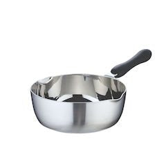 仔犬印 Endo Shoji TKG AYK8104 Clad Plastic Pattern Yukihira Pot, 10.6 inches (27 cm), 3-Layer Clad Material, Japan