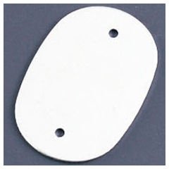Anodized Nameplate Oval Type (Pack of 10), Silver 378-B