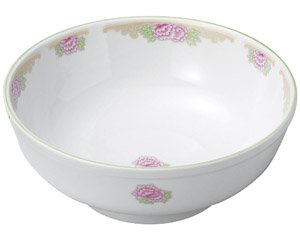 Chinese Open Gold Peony 8.0 Waist Hanging Bowl, 9.8 x 3.5 inches (25 x 9 cm), Restaurant, Innn, Japanese Tableware, Restaurant, Commercial Use
