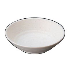 Min (Mine) melamine wear white round deep dish in M11 – 107