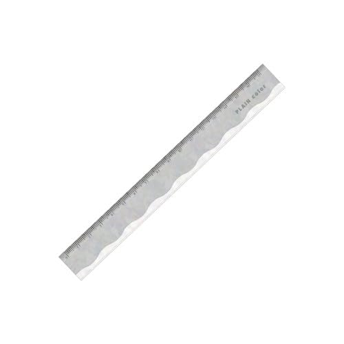 Krax 138600 Ruler, 6.7 inches (17 cm), Hologram Slim Ruler, Plaincolor, Nude Gray