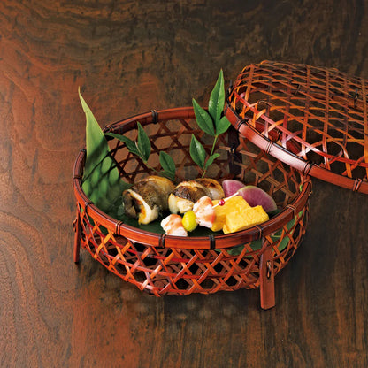 Handcrafted Bamboo Lidded Basket – Kōdaiji Style