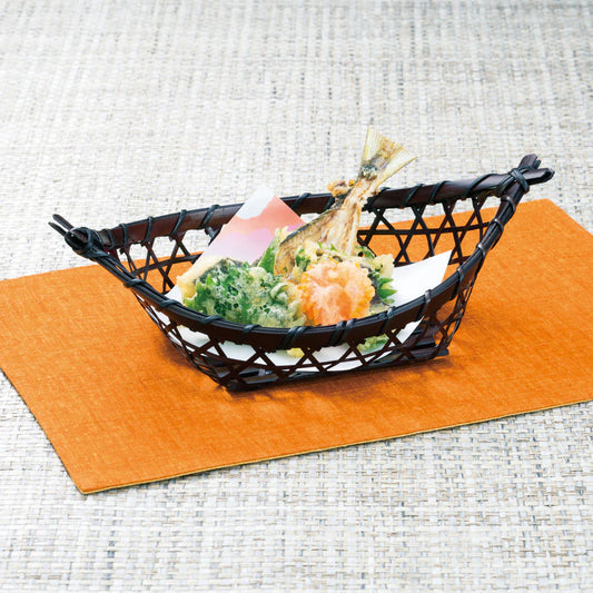 Handcrafted Bamboo Boat Basket