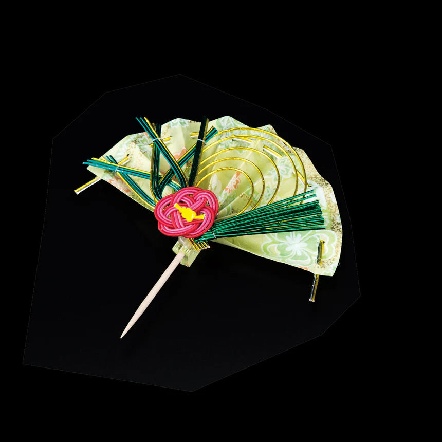 Mizuhiki Yuzen Fan (with Toothpick) - Shochikubai