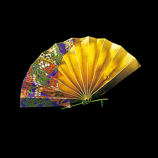 Celebration Fan Purple Yuzen - Set of 50 (Approx. 9cm)