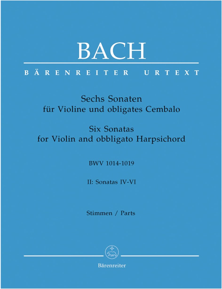 J. S. Bach: Violin Sonatas Vol. 2 (BWV 1017-1019) - New Bach Edition (Bärenreiter)