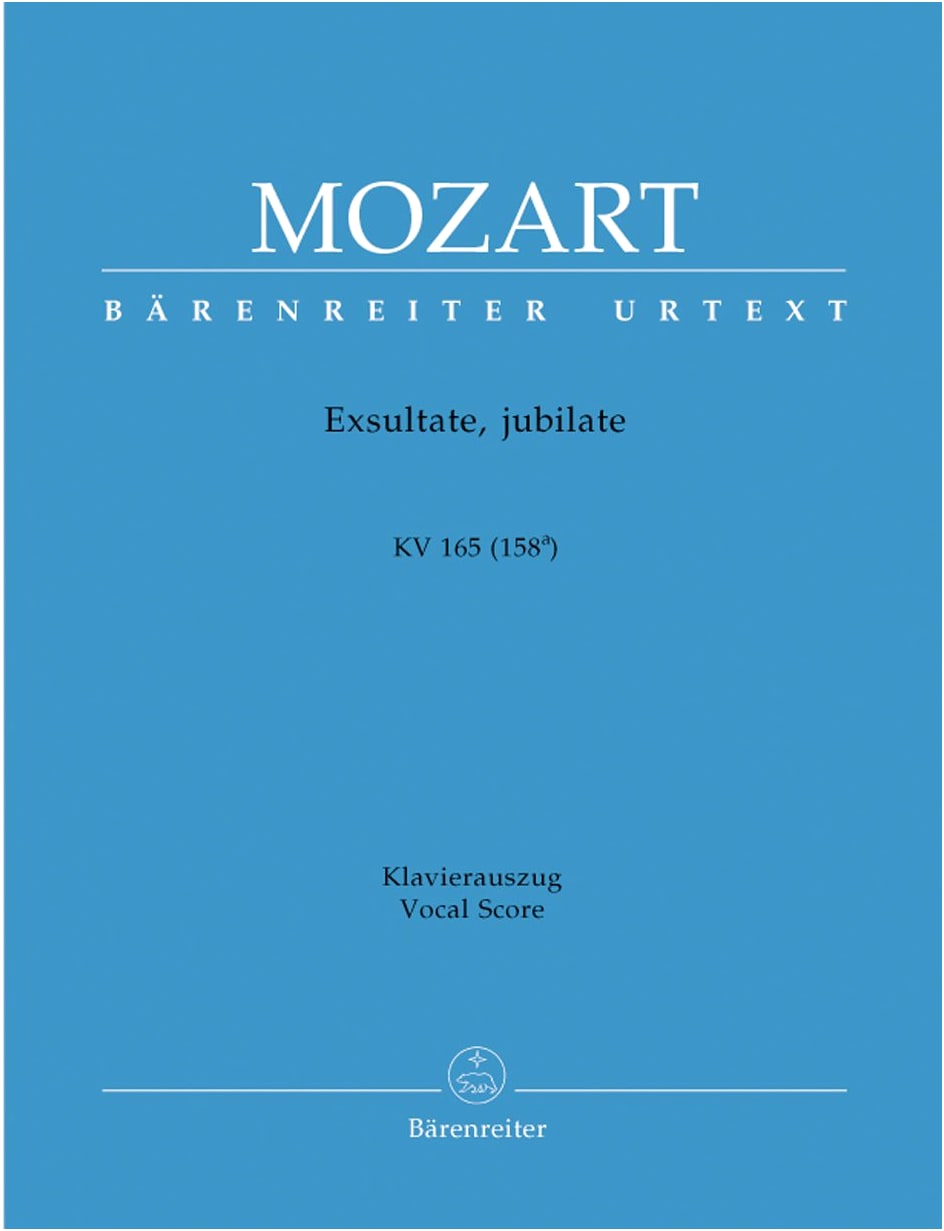 Mozart: Motet "Exsultate, jubilate" KV 165 - Vocal Score with Piano Accompaniment (Bärenreiter)