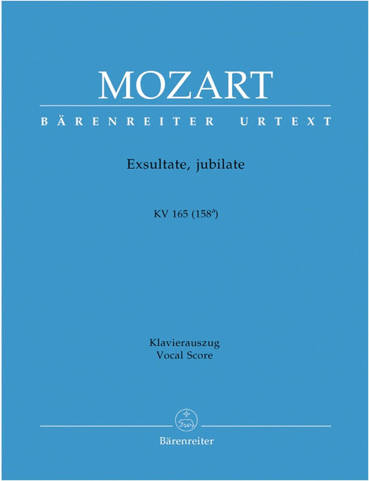 Mozart: Motet "Exsultate, jubilate" KV 165 - Vocal Score with Piano Accompaniment (Bärenreiter)