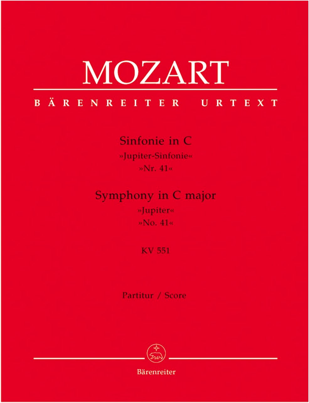 Mozart: Symphony No. 41 in C Major, KV 551 'Jupiter' / New Mozart Edition / Bärenreiter Score
