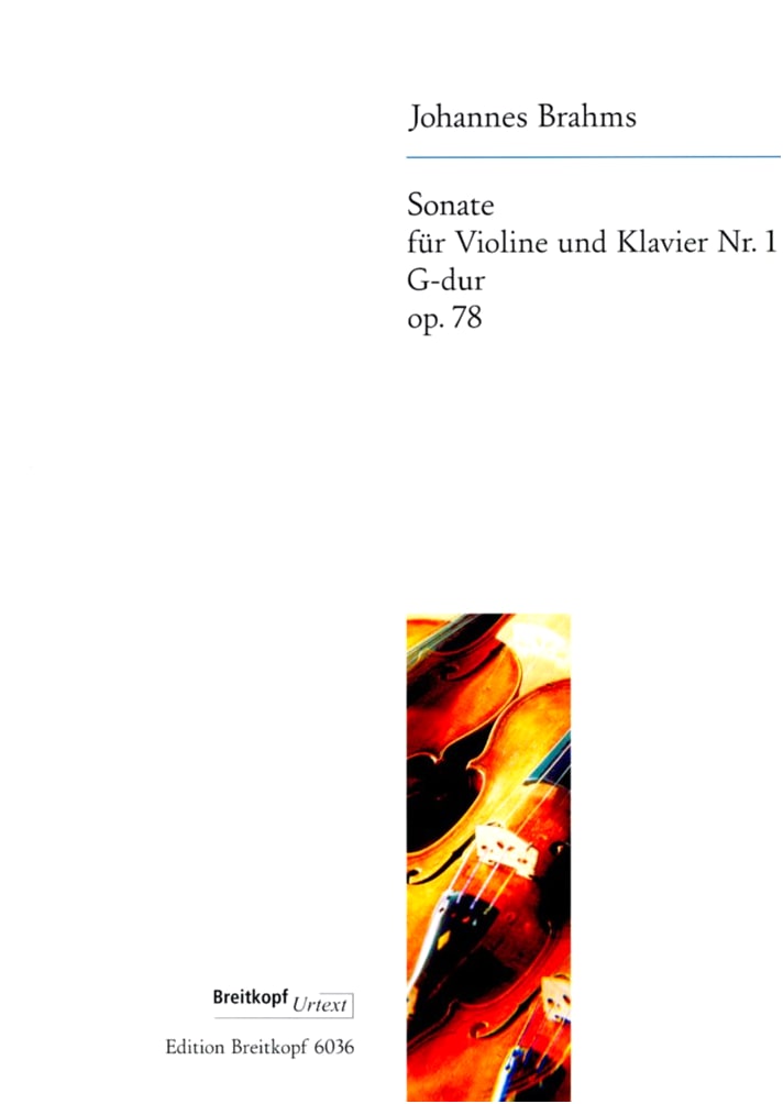 Brahms: Violin Sonata No. 1 in G Major, Op. 78 - Sheet Music with Piano Accompaniment
