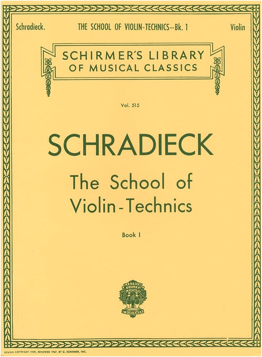 Shradieck: Violin Technique, Volume 1
