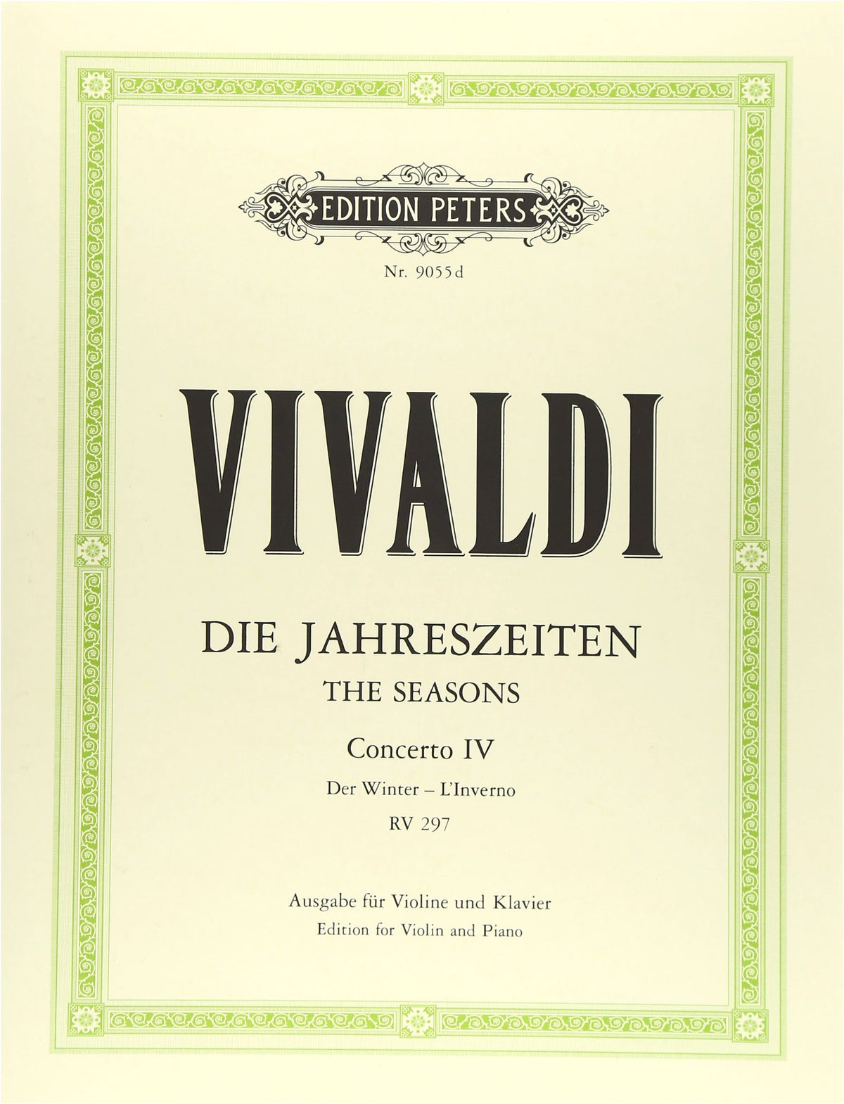 Vivaldi: Violin Concerto F.I, N.25 Op.8/4 'Winter' from The Four Seasons / Peters
