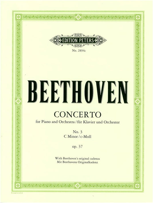 Beethoven: Piano Concerto No. 3 in C minor, Op. 37 - Peters Edition Piano Reduction