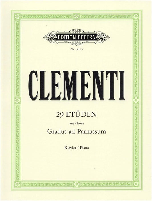Clementi: 29 Piano Etudes from 'Gradus ad Parnassum,' edited by Tausig