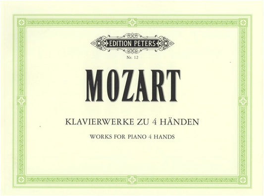 Mozart: Piano Duet Works Collection from Peters Edition