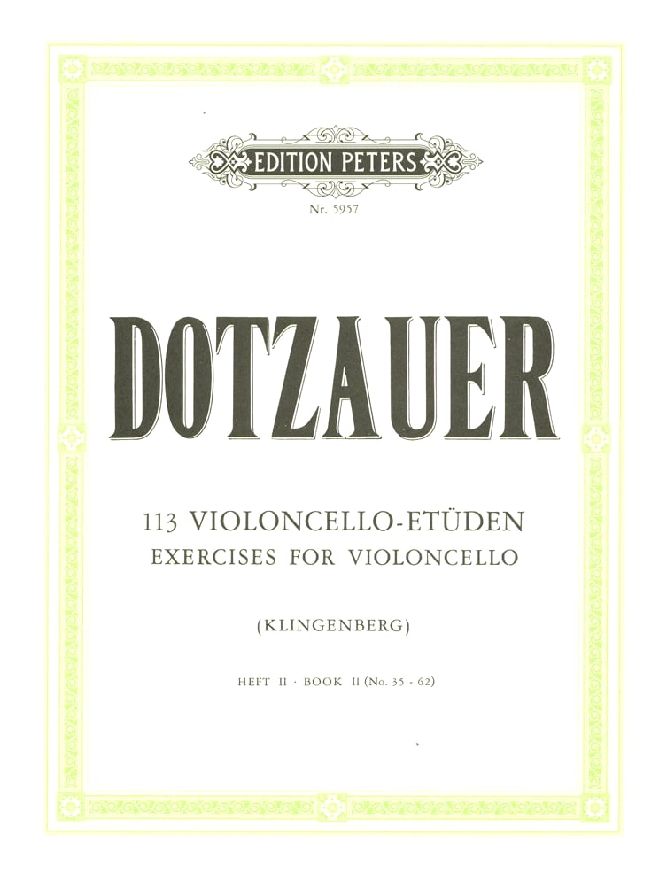 Dotzauer: 113 Studies, Volume 2 / Peters Edition / Cello Textbook