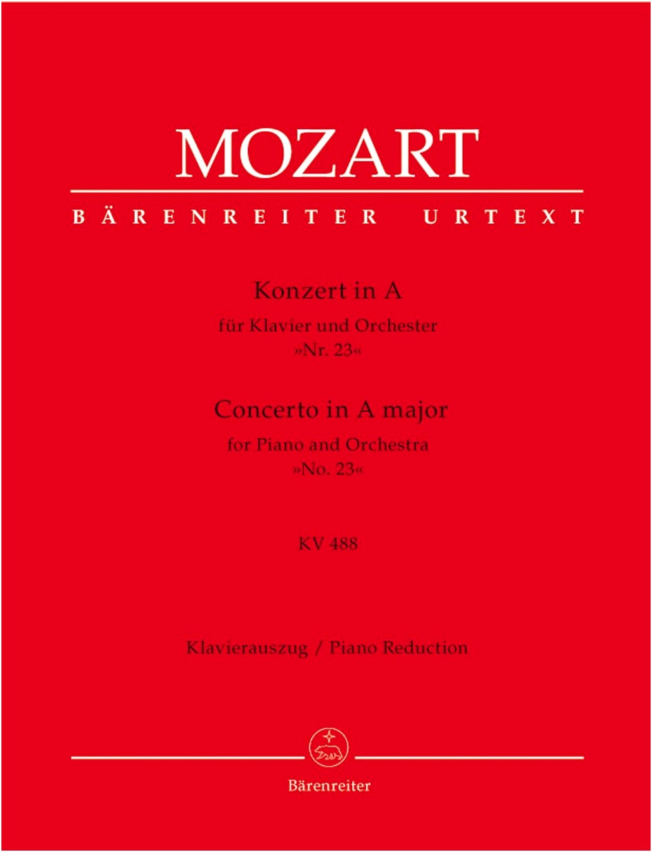 Mozart: Piano Concerto No. 23 in A Major, KV 488 / Bärenreiter / New Mozart Edition / Arranged for Two Pianos