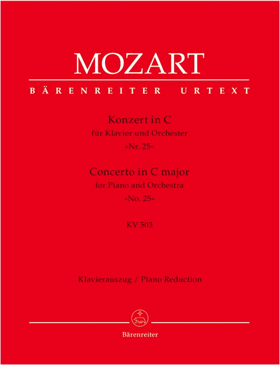 Mozart: Piano Concerto No. 25 in C Major, K. 503 (New Mozart Complete Edition for Piano Solo)