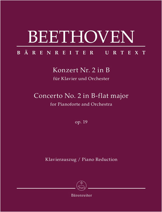 Beethoven: Piano Concerto No. 2 in B-flat Major, Op. 19 / Del Mar Ed. / Bärenreiter / Piano Solo