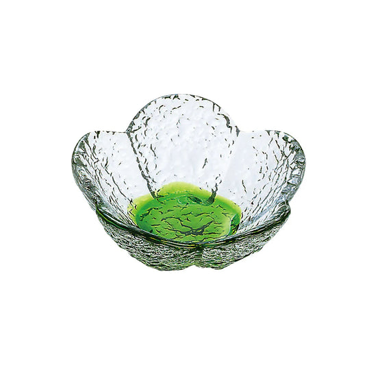 Glass Mini Bowl "Hanamai" - Wakakusa Green (Item No. 26864)