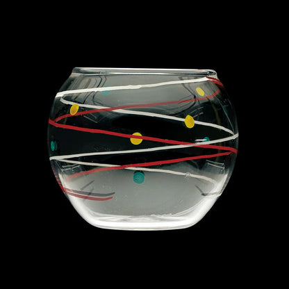 Glass Appetizer Bowl – Water Balloon Design (Red)