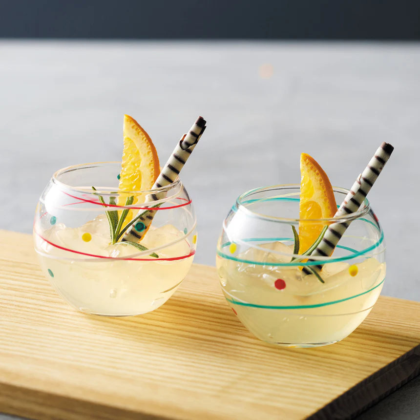 Glass Appetizer Bowl – Water Balloon Design (Blue)