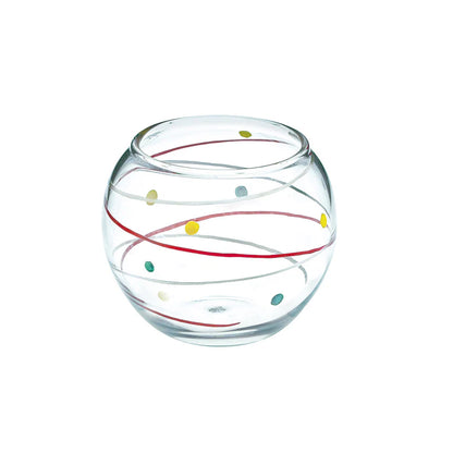 Glass Appetizer Bowl – Water Balloon Design (Red)