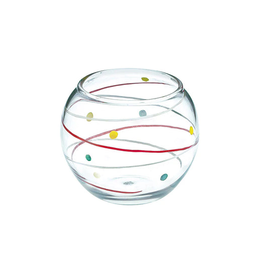 Glass Appetizer Bowl – Water Balloon Design (Red)