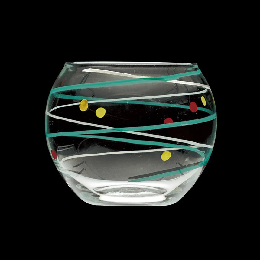 Glass Appetizer Bowl – Water Balloon Design (Blue)